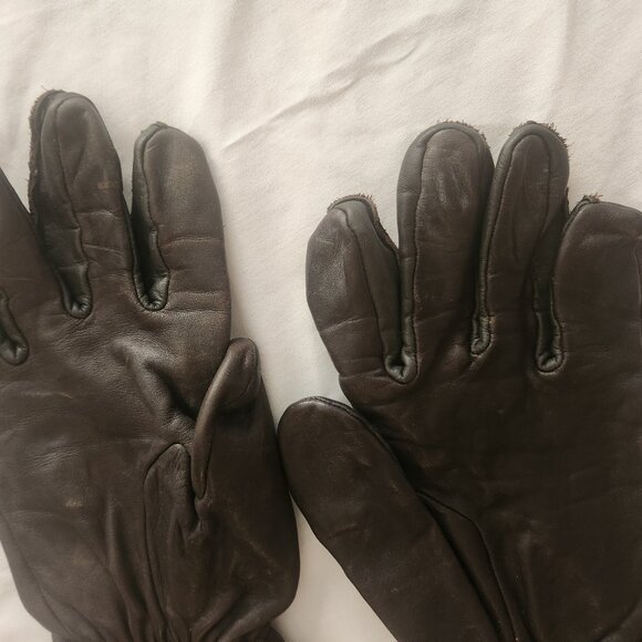 Vintage Military Vietnam Era Men's Leather Gloves - Picture 5 of 10